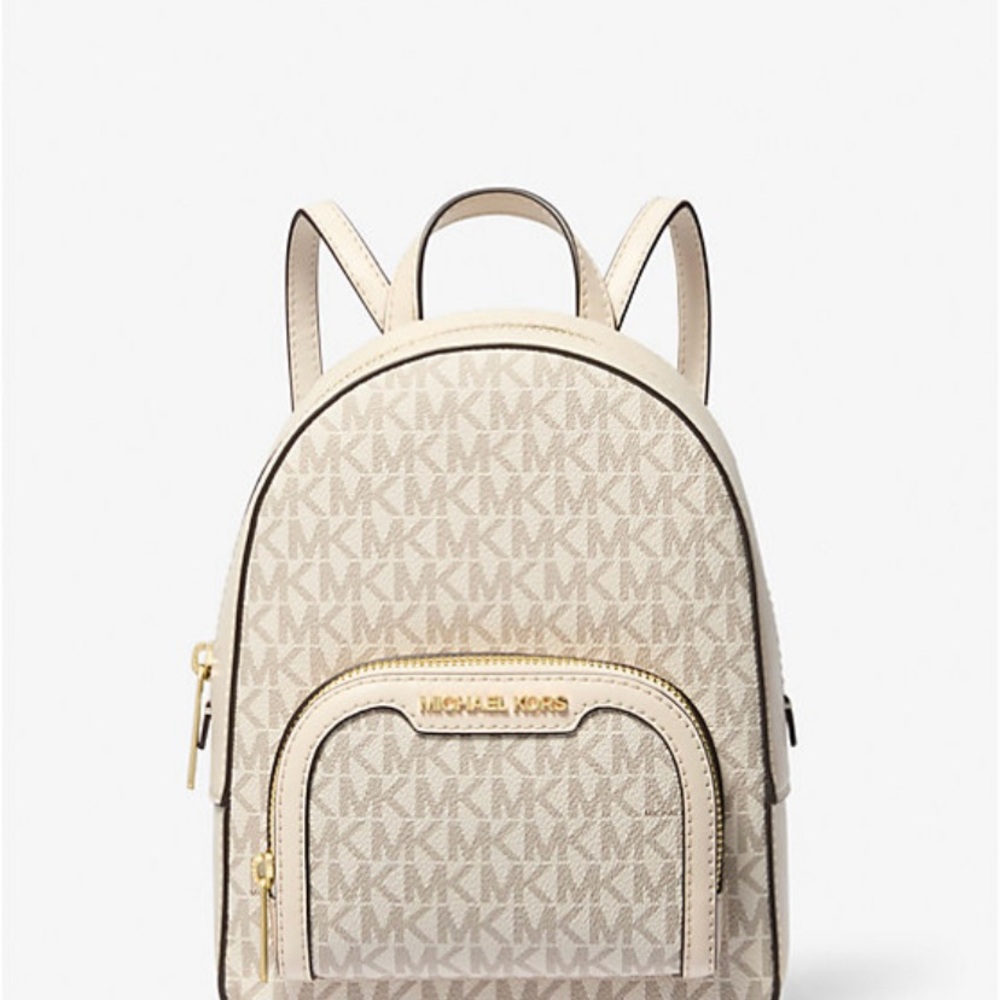 Michael Kors Beige Monogram Backpack